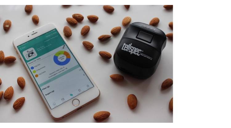 Scanner para medir os nutrientes da amendoa
