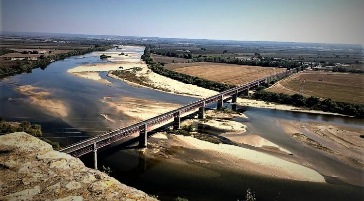 paisagem da lezíria a partir do jardim das Portas do Sol, Santarém