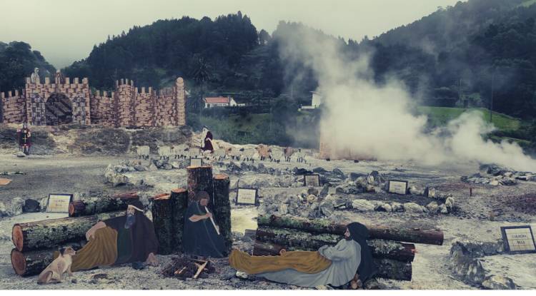 Presépio de rua nas Furnas em S.Miguel Açores