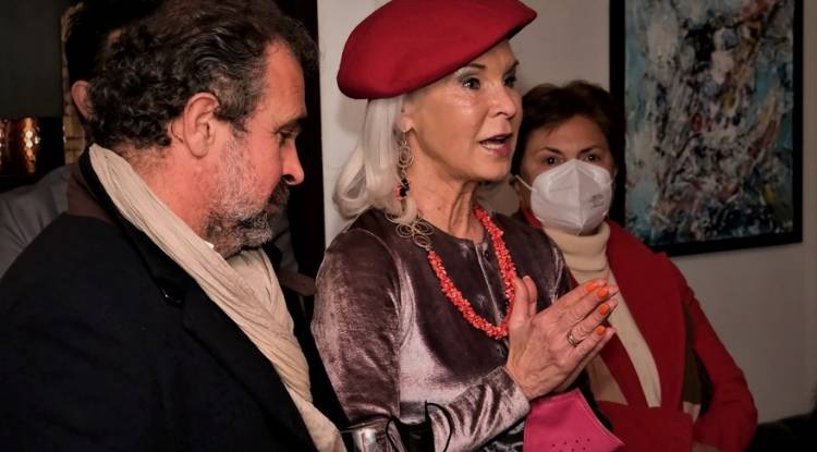 Olga e Sousa e o artista Davide Susca