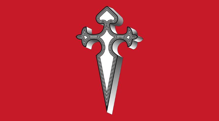 Os Cavaleiros de Santiago, chamados Santiaguistas ou Espatários_o seu símbolo uma espada em forma crucífera